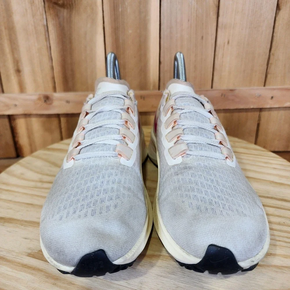 Nike Air Zoom Pegasus 37 Shoes Womens 6 Gray Pink Running Sneakers BQ9647-102